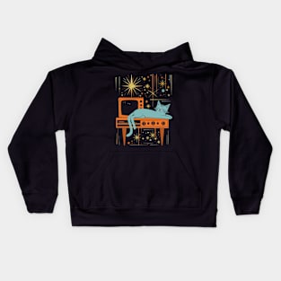 Mid Century Modern CAT Inspired Artworks Kids Hoodie